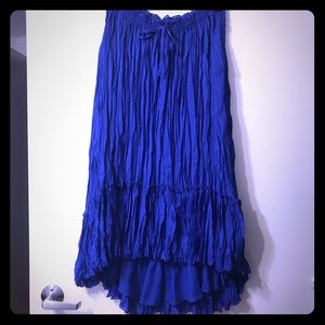 INC International Concepts Blue Mullet Skirt Sz 6